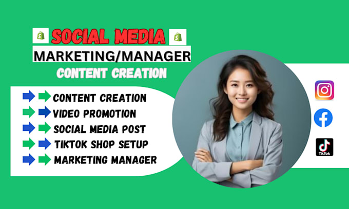 Be your social media marketer social media manager tiktok shop content ...