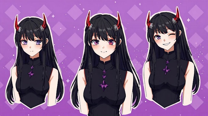 Draw custom twitch emotes and cute vtuber chibi avatars for streamers ...