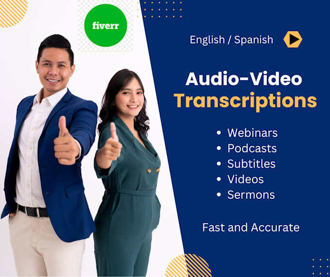 do audio and visual transcriptions