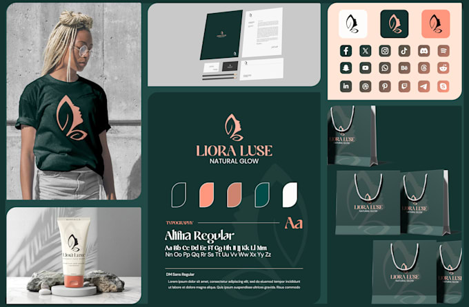 design modern logo, brand identity with branding kit and visual identity