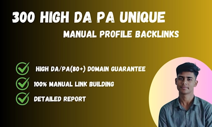 do manual creation high domain authority SEO profile backlinks