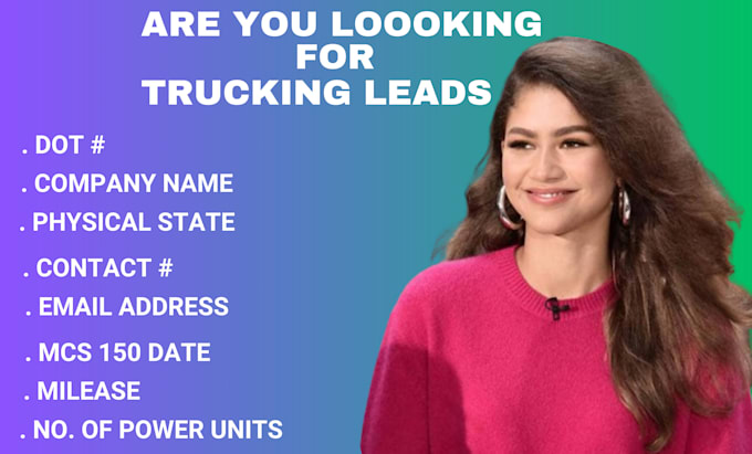 give 3,000 fresh trucking leads from US carrier database online sales lead