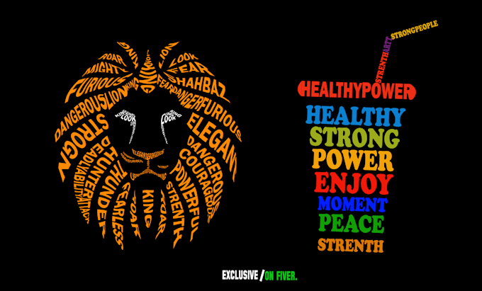 do custom lettering, word art, font logo, or 3d text effects