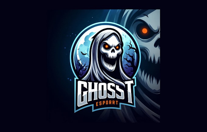 do unique spooky ghost mascot logo with free vector file