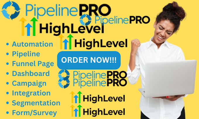 setup automation, sales funnel on pipelinepro and gohighlevel CRM