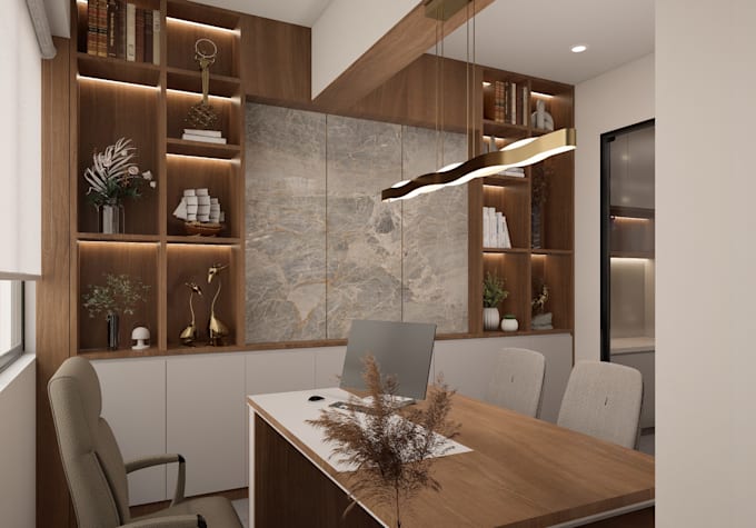 office interior design rendering