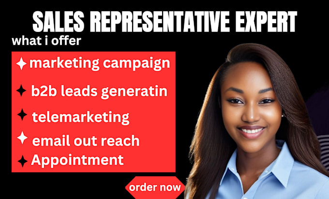 be your sales representative, appointment setter,  leads generation, conversion