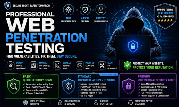 perform web penetration testing and vulnerability assessment
