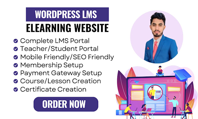 develop and customize wordpress lms website with tutor lms
