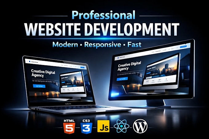 build custom website as full stack website developer, design or custom website