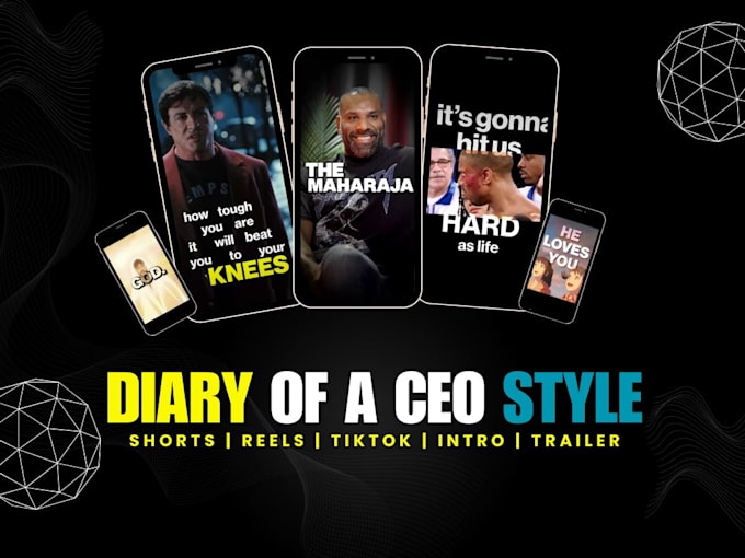 edit vertical podcast intro trailer in diary of a ceo style