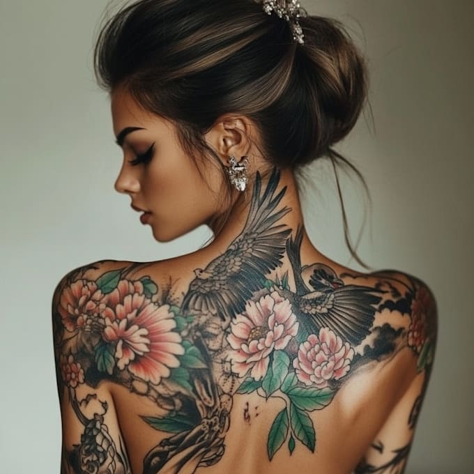 desing a custom tattoo sleeve art for you