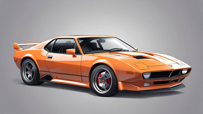 make amazing vector car portrait form your car