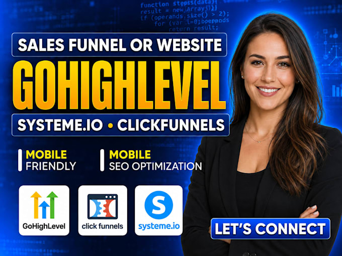 do a ghl website, ghl sales funnel, ghl landing page, systeme io, clickfunnels