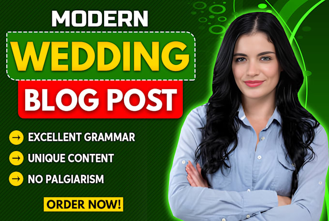 write modern bridal articles and wedding blog posts