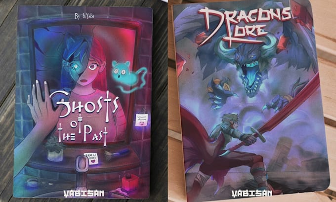 do original book covers design digital painted illustration