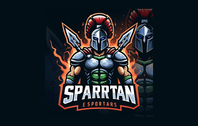 do amazing spartan warrior mascot logo with source file