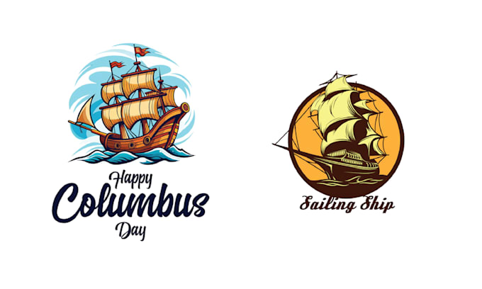 make creative unique boat ship logo