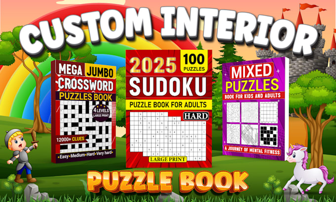 Create engaging word search sudoku and crossword puzzle books for kdp ...
