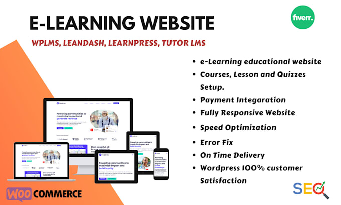 build responsive wordpress lms website using wplms, tutor lms and learndash