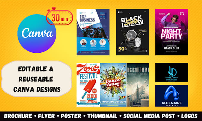 design professional canva graphics for social media and marketing