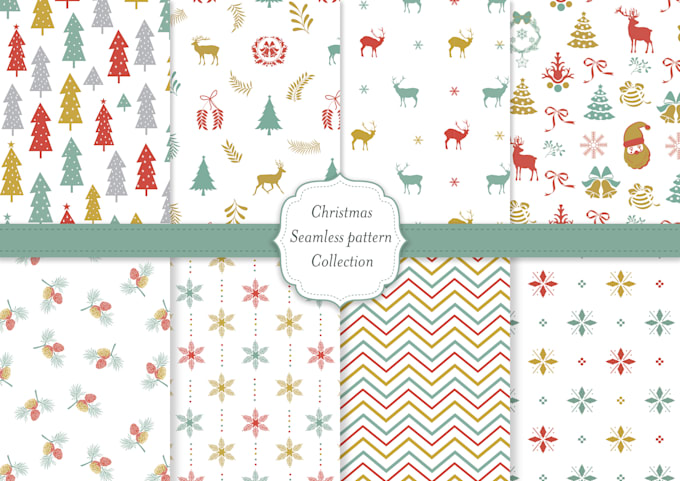 create unique christmas seamless pattern designs