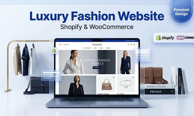 build a luxury fashion brand website on shopify or woocommerce