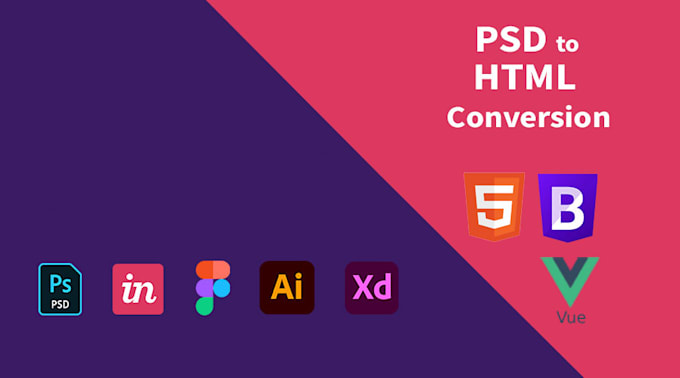 convert figma, PSD, xd to html, vue, react component