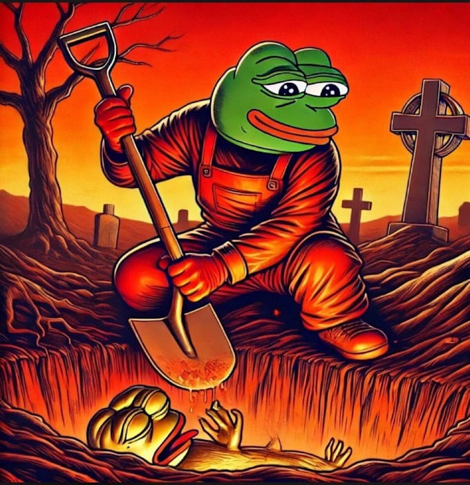 create memecoin promotion video, crypto memecoin launch video, 2d pepe animation