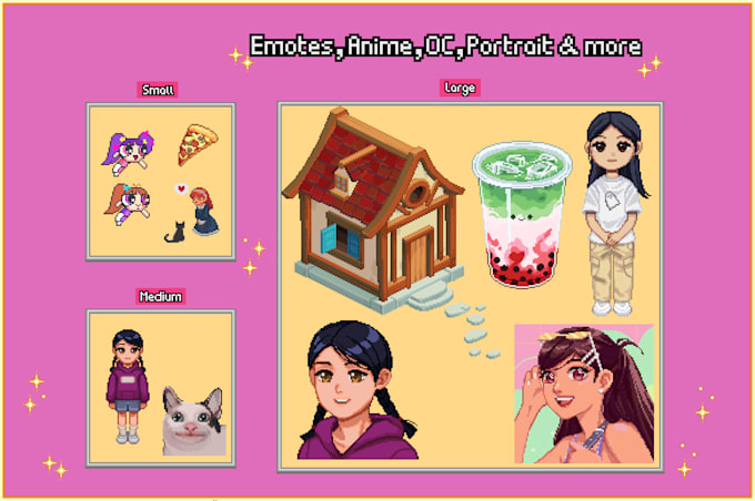 Create pixelart characters, props for you by Maudon_le | Fiverr
