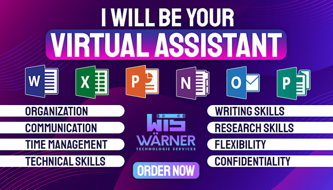 be your virtual assistant for data entry and admin tasks