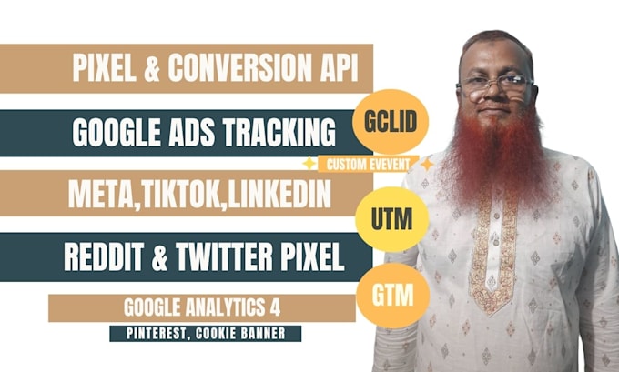 tracking google ads or facebook meta pixel conversion api, tiktok pixel, ga4,gtm