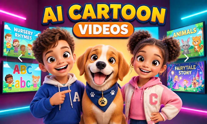 create stunning 3d ai cartoon animation, animated stories and youtube videos