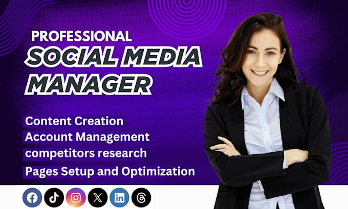 be your social media marketing manager and personal assistant