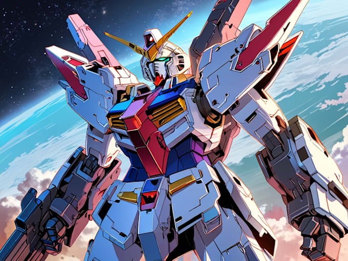 illustration and concept mecha, gundam