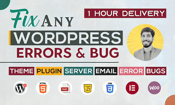 fix any wordpress errors, bugs, elementor, or divi issues within 1 hour