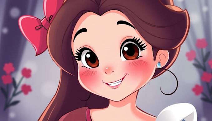 draw a cute disney style portrait