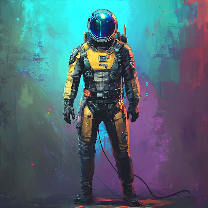 Draw a sci fi character illustration or sci fi art by Koonaursea | Fiverr