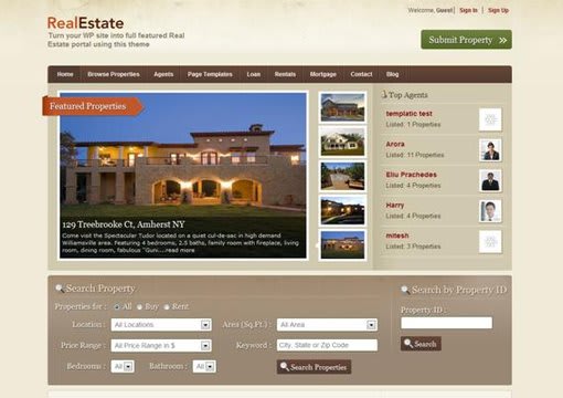 give you a wordpress Real Estate theme website template by templatic