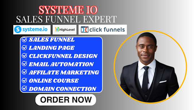 systeme io sales funnel,system io landing page,website,getresponse,clickfunnels