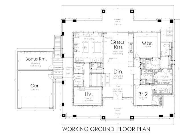 design house with complete architectural permit set using icf and sips