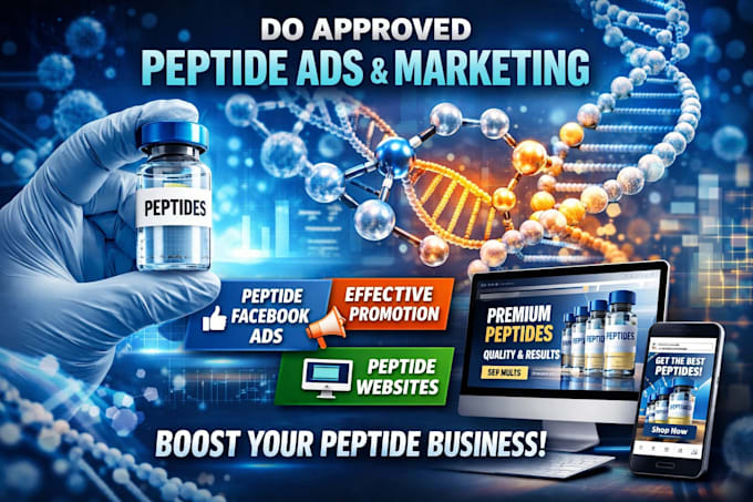 do approved peptide ads, peptide marketing peptide facebook ads, peptide website