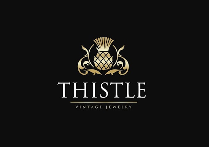 design thistle text jewelry business logo