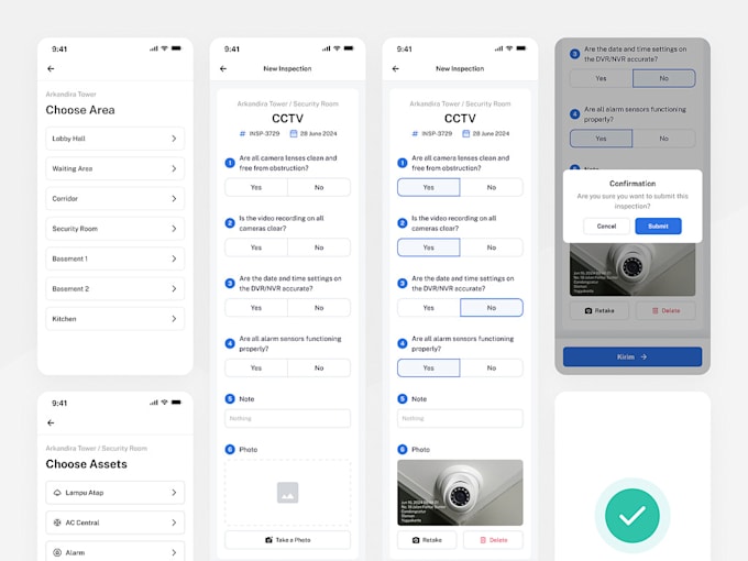 build inspecting app, car inspecting app, property inspecting app, work zone app