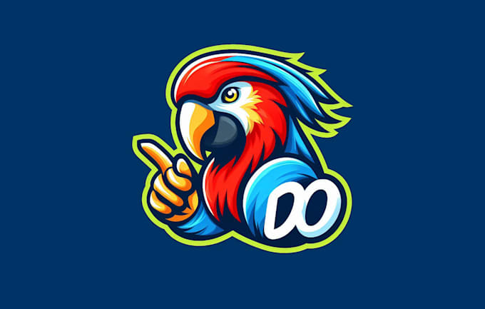 do modern parrot design template mascot logo service
