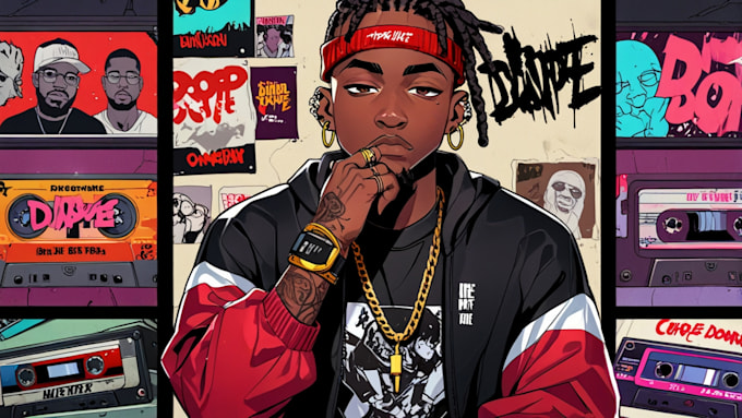 create dope cartoon album and mixtape covers
