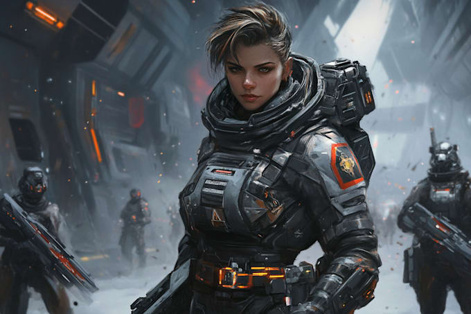 Draw sci fi character illustration or sci fi character art by Julavondo ...