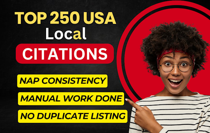 create top 250 USA local citations manually