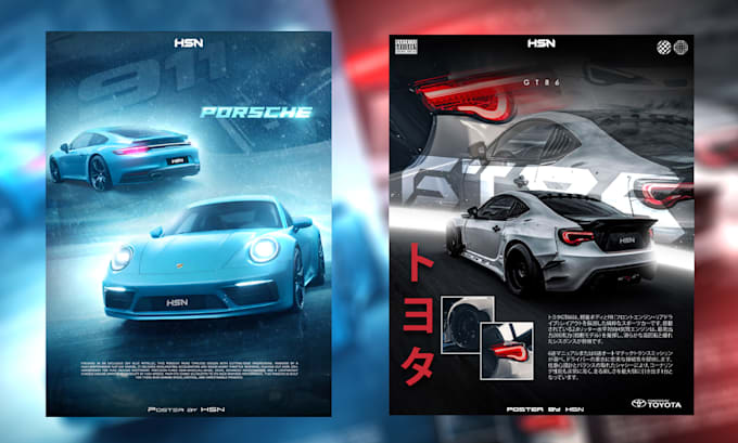 design car ad, flyer, banner, posters, social media designs, all niches