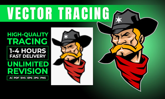 trace and recreate your design in vector format